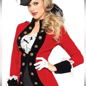Elegant Red Costume Women's Jacket S